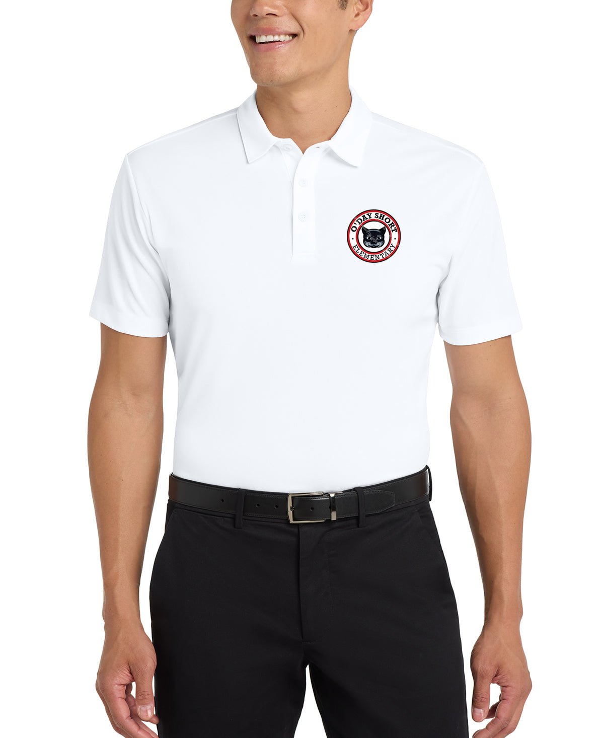 A White Polo with Logo (Adult/Youth)
