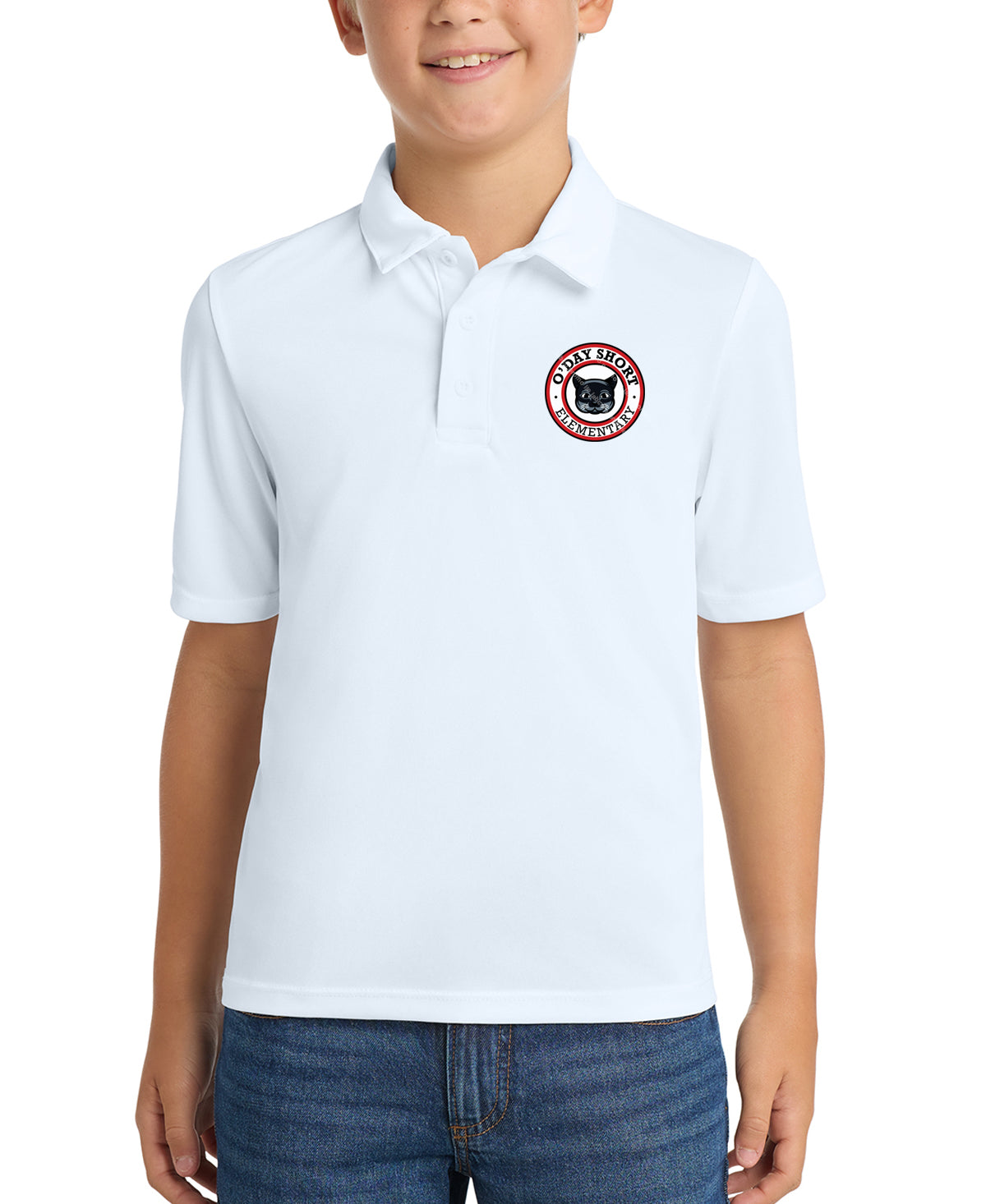 A White Polo with Logo (Adult/Youth)
